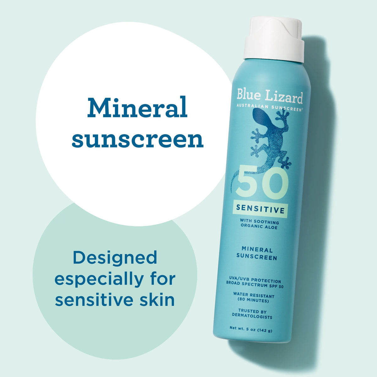 Blue Lizard Sensitive Mineral SPF 50 Spray